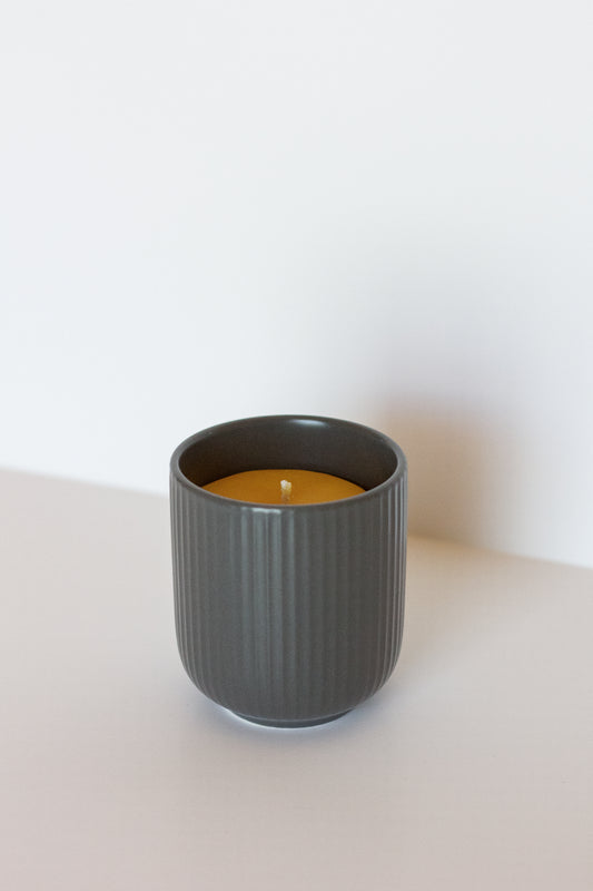 Mini Gray Beeswax Candle