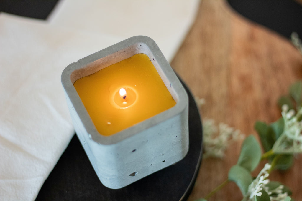 Square Concrete Candle