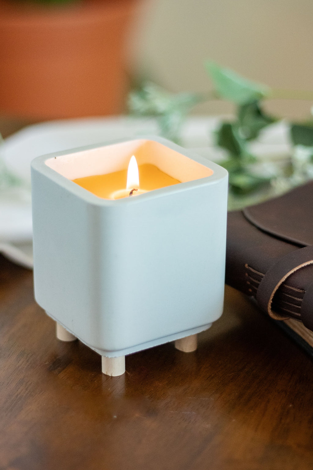 Square Concrete Candle