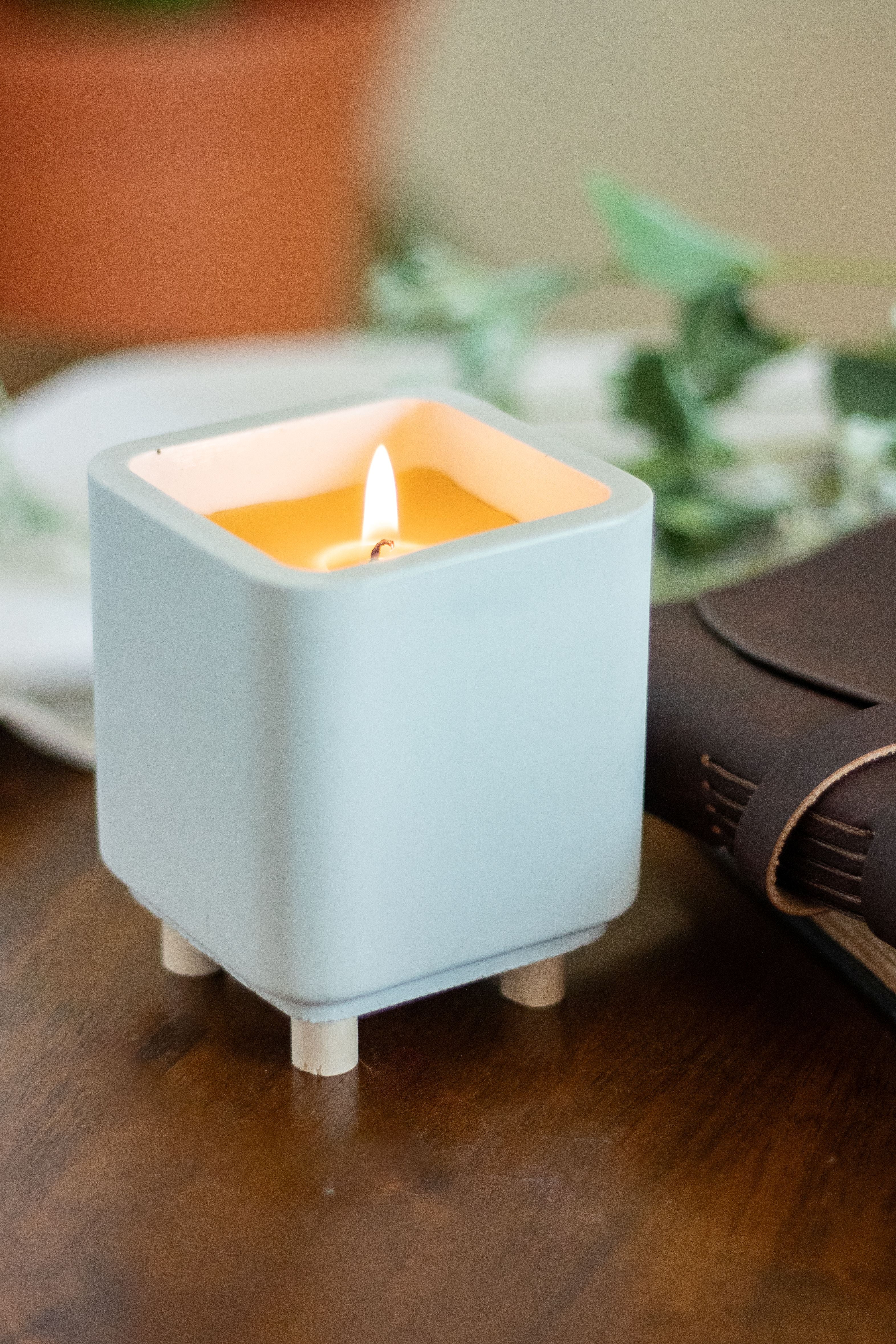 Square Concrete Candle