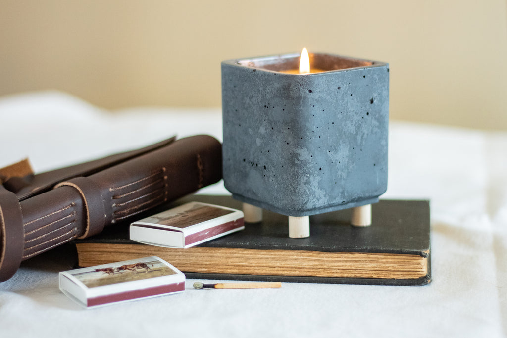 Square Concrete Candle