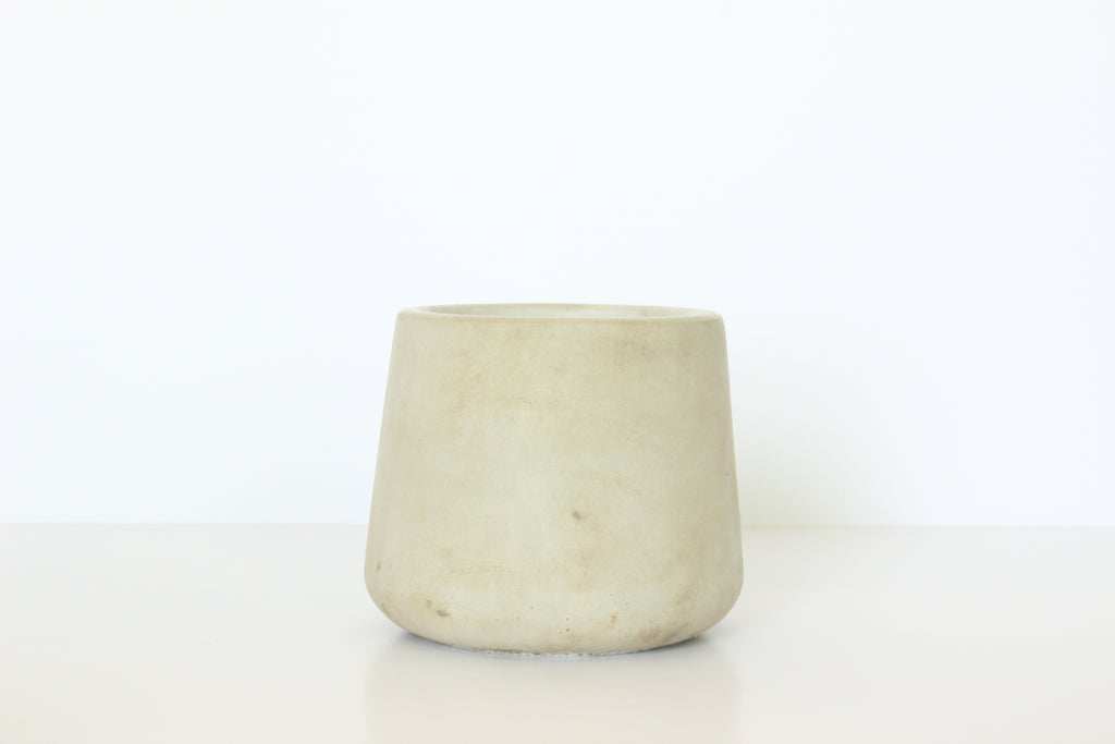 Round Concrete Beeswax Candle