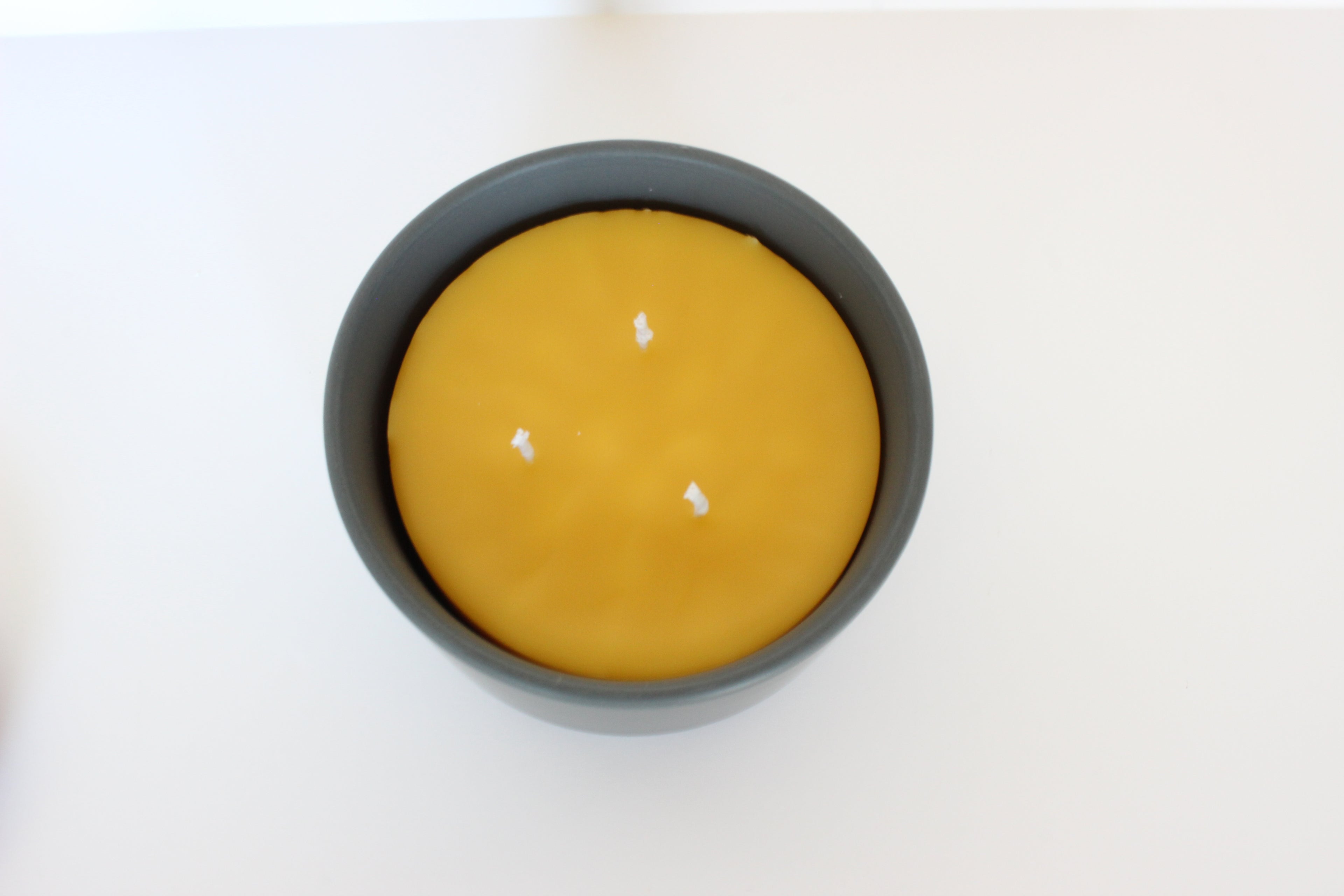 Three Wick Charcoal Beeswax Candle