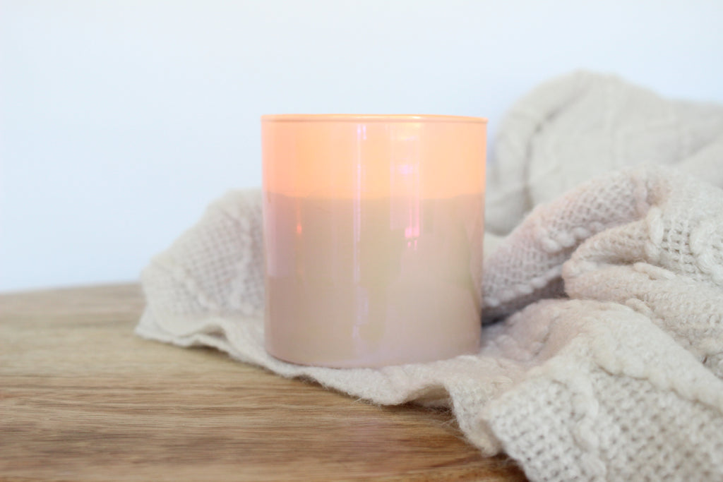 Luxury Blush Beeswax Candle