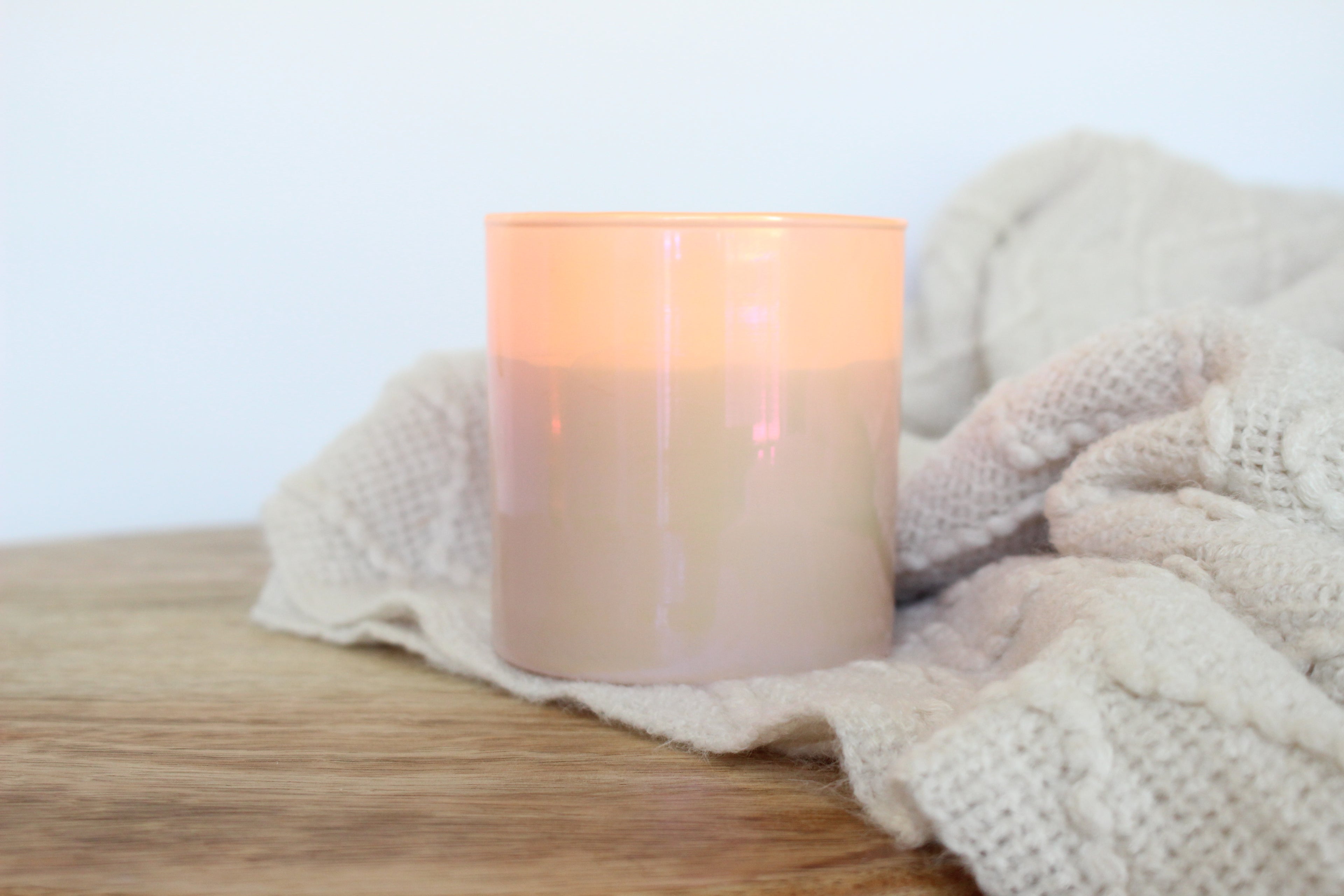 Luxury Blush Beeswax Candle